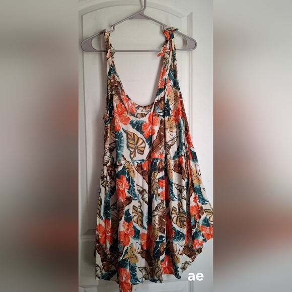 Ripcurl Trpical Floral Sleeveless MiniDress Sz L BEACH TRAVEL CRUISE Sku 7 - Picture 1 of 9